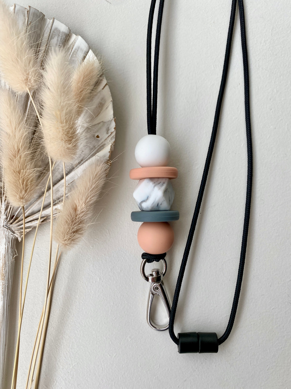 Peachy Marble Lanyard